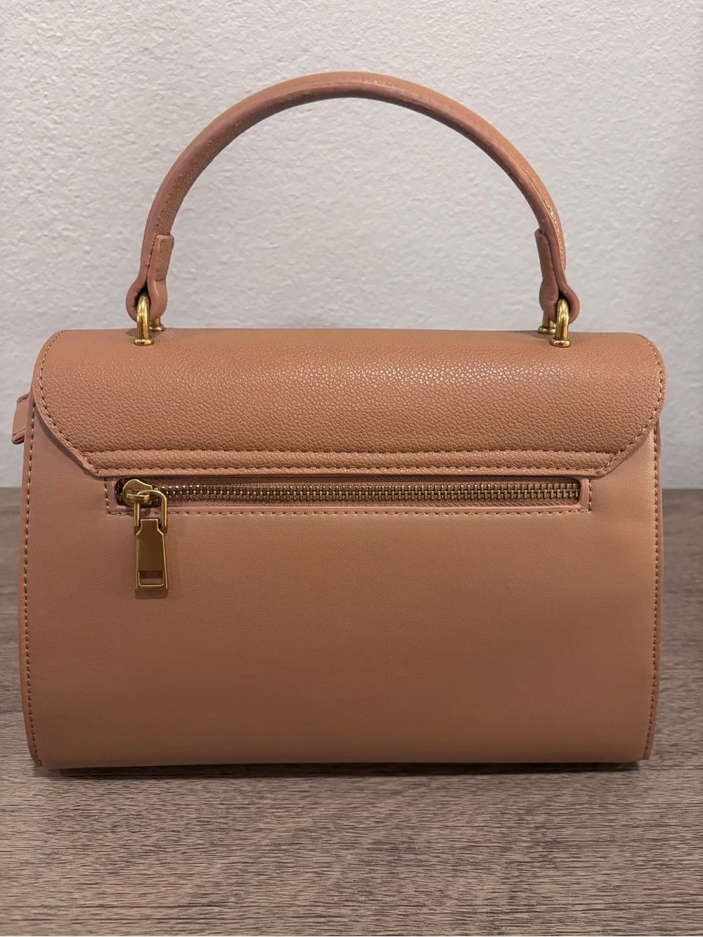 Tan/ Cognac Vegan Leather Top-Handle Women's Satchel